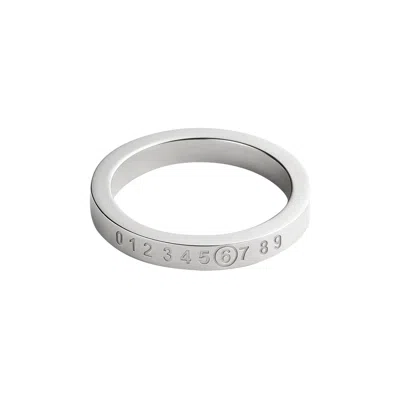 Pre-owned Mm6 Maison Margiela Numeric Minimal Signature Ring 'silver' | Women's Size 8