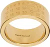 Mm6 Maison Margiela Numeric Minimal Signature Ring In Yellow