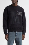 Mm6 Maison Margiela Numeric Motif Embroidered Sweatshirt In Black