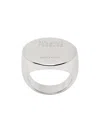 Mm6 Maison Margiela Numeric Oval Ring In Metallic