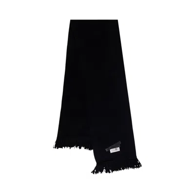 Pre-owned Mm6 Maison Margiela Numeric Patch Scarf 'black' | Men's Size Onesize