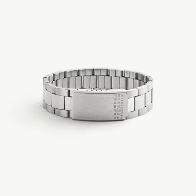 Mm6 Maison Margiela Numeric Plaque Bracelet In Silver