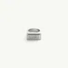 Mm6 Maison Margiela Numeric Rectangle Ring In Metallic