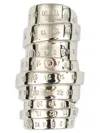 Mm6 Maison Margiela 'numeric' Ring In Metallic
