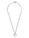 Mm6 Maison Margiela Numeric Ring Necklace In Silver