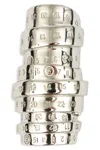 Mm6 Maison Margiela 'numeric' Ring In Gray