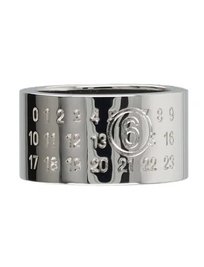 Mm6 Maison Margiela Numeric Ring In Silver