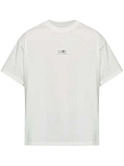 Mm6 Maison Margiela Numeric Short Sleeve T-shirt For Men In White