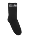 Mm6 Maison Margiela Numeric Signature Cotton Socks In Black