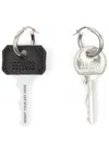 Mm6 Maison Margiela Numeric Signature Key Drop Earrings In Silver