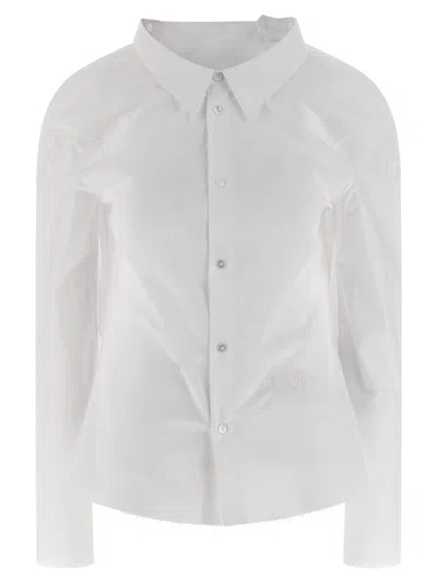 Mm6 Maison Margiela Numeric Signature Mm6 Embroidered Shirt In White