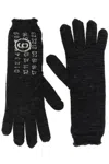 Mm6 Maison Margiela 'numeric Signature Mm6' Gloves In Gray