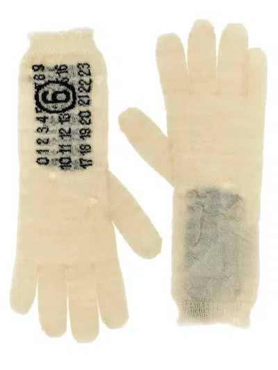 Mm6 Maison Margiela 'numeric Signature Mm6' Gloves In Multi
