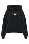Mm6 Maison Margiela Casual Hoodie Featuring Tape Detail In Black