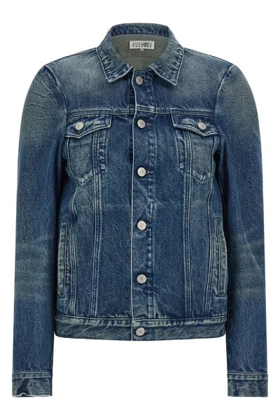 Mm6 Maison Margiela 'numeric Signature Mm6' Jacket In Blue