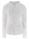 Mm6 Maison Margiela Numeric Signature Mm6 Embroidered Shirt In White