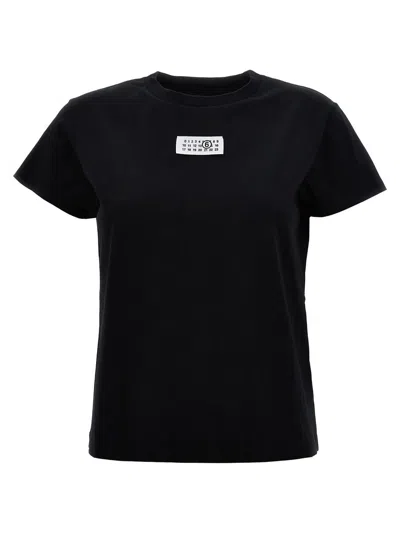 Mm6 Maison Margiela Mm6 By Maison Margiela Numeric Cotton Jersey T-shirt In Black