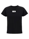 Mm6 Maison Margiela Numeric Signature Mm6 T-shirt Black In Blue