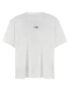 Mm6 Maison Margiela Cotton Crew-neck T-shirt With Numeric Signature Patch In White