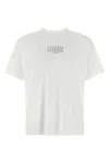 Mm6 Maison Margiela Cotton T-shirt With Number Graphics In White