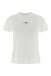 Mm6 Maison Margiela Short-sleeve Crewneck T-shirt In White