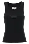 Mm6 Maison Margiela 'numeric Signature Mm6' Tank Top In Black