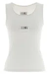 Mm6 Maison Margiela 'numeric Signature Mm6' Tank Top In White