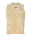 Mm6 Maison Margiela Signature Numbers Motif Waistcoat In Nude