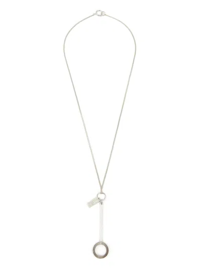 Mm6 Maison Margiela Numeric-signature Necklace In Silver