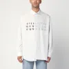 Mm6 Maison Margiela Split Design Button-down Collar Shirt In White