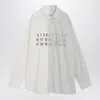 Mm6 Maison Margiela Split Design Button-down Collar Shirt In White