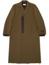Mm6 Maison Margiela Numeric Signature Single-breasted Coat In Brown