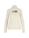 Mm6 Maison Margiela Distressed Turtleneck Sweater With Numeric Signature