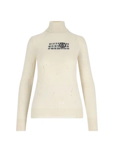 MM6 MAISON MARGIELA NUMERIC SWEATER - IVORY