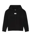 Mm6 Maison Margiela Mm6 By Maison Margiela Emblazoned Black Hoodie With Drawstring And Ribbed Finishes In Black