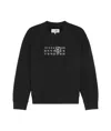 Mm6 Maison Margiela Black Numeric Signature Mm6 Sweatshirt In Black