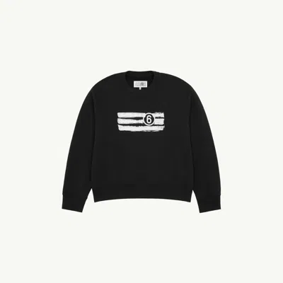 Mm6 Maison Margiela Numeric Sweatshirt In Black