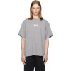 Mm6 Maison Margiela Light Grey T-shirt With Numeric Signature Patch In Gray