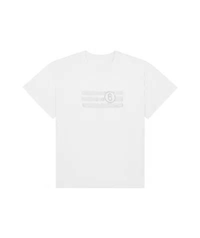 Mm6 Maison Margiela Numeric T Shirt In White