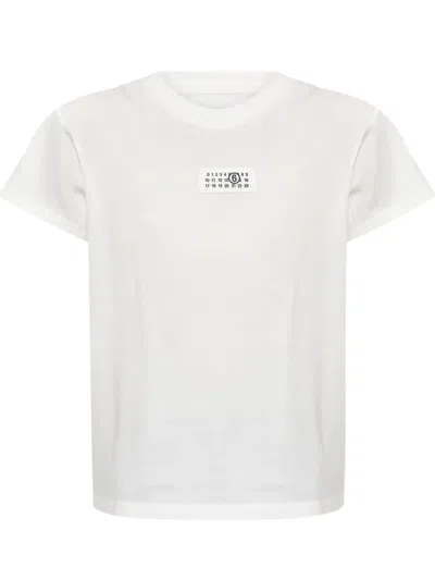 Mm6 Maison Margiela Mm6 By Maison Margiela Numeric Cotton Jersey T-shirt In White