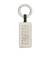 Mm6 Maison Margiela Numeric Tag Keyring In Metallic