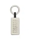 Mm6 Maison Margiela Numeric Tag Keyring In Silver