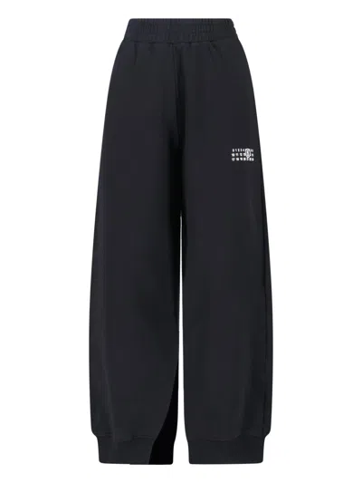 Mm6 Maison Margiela Numeric Track Pants In Black