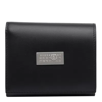 Mm6 Maison Margiela Numeric Trifold Wallet In Black