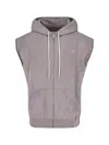 Mm6 Maison Margiela Mm6 By Maison Margiela Numbers-motif Hoodie With Artistic Paint Splatter Detail In Gray