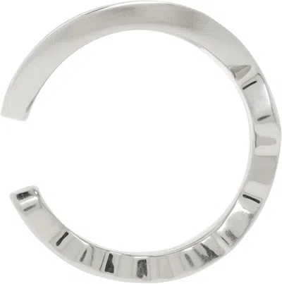 Mm6 Maison Margiela Numerical Key Ear Cuff In Metallic