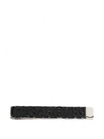 Mm6 Maison Margiela Numeric-logo Tie Clip In Black