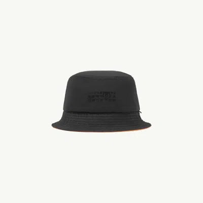Mm6 Maison Margiela Nylon Bucket Hat In Black