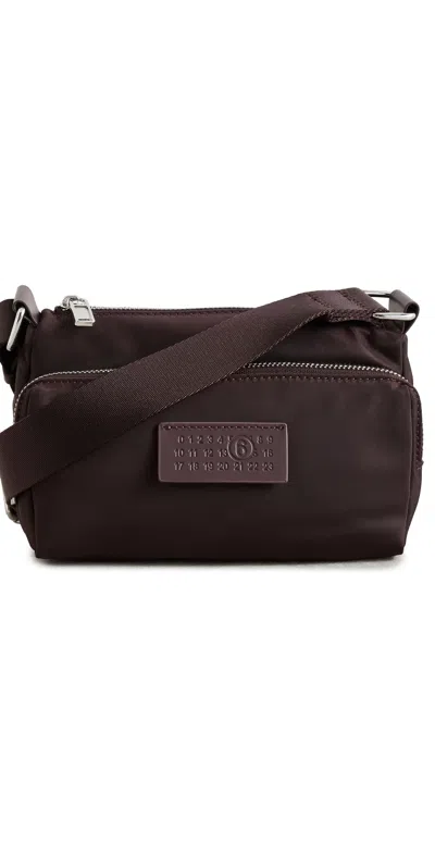 Mm6 Maison Margiela Nylon Crossbody Bag Fudge In Brown