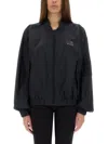 Mm6 Maison Margiela Oversized Bomber Jacket Jackets Black In Black